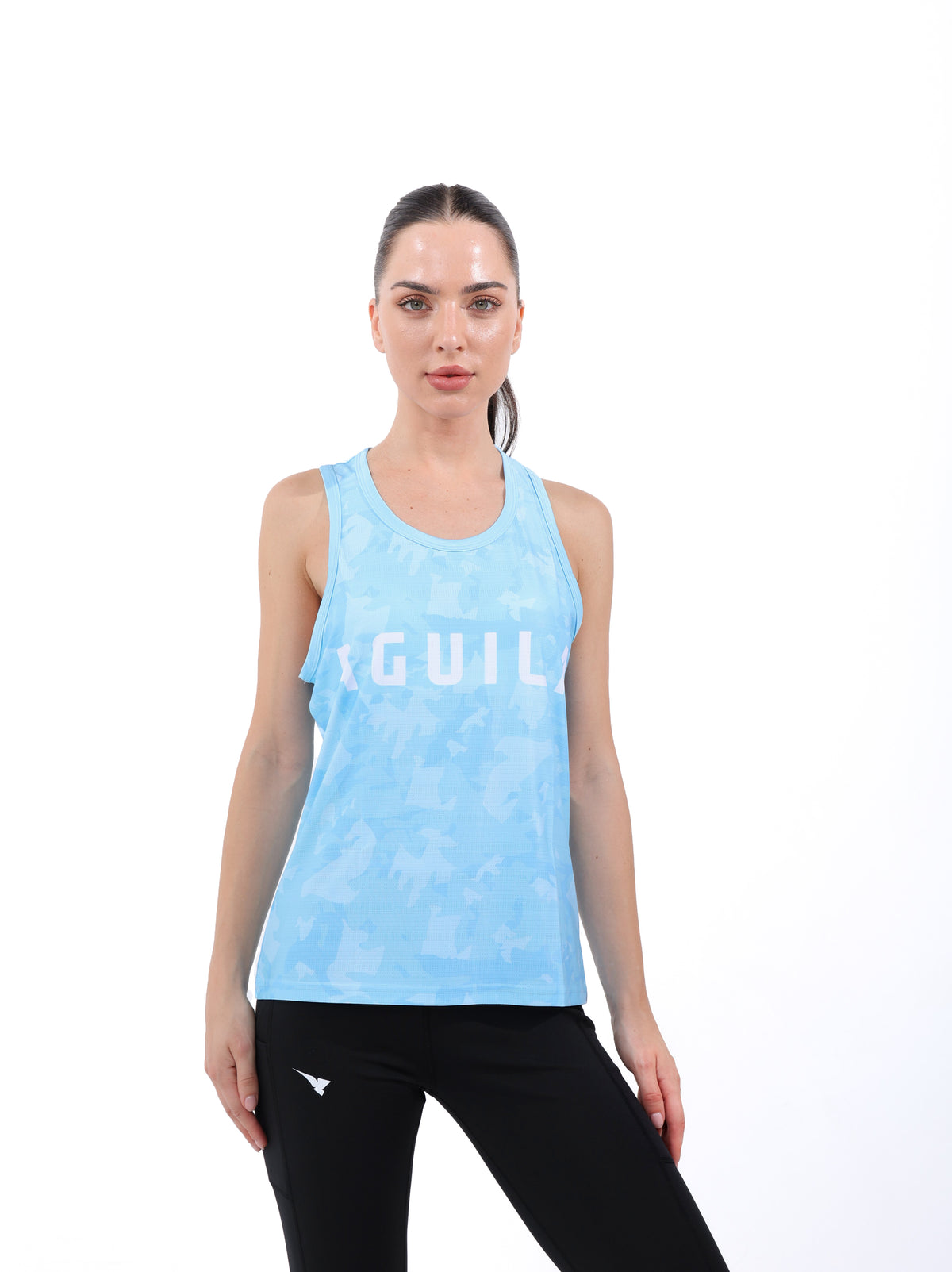 Singlet Tank Top Cyan